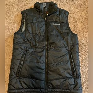 black puffer vest